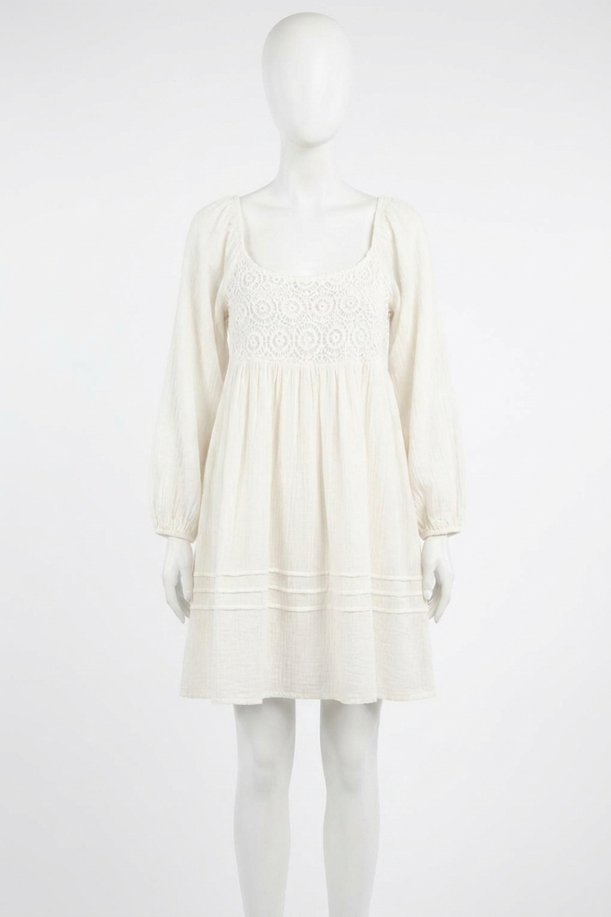 NEW SANCTUARY summer swing dress in white